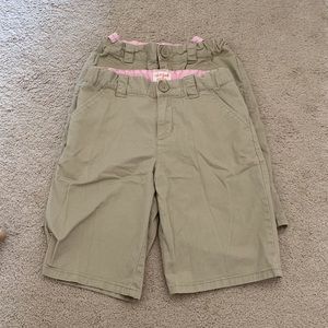 2 pairs of Cat and Jack School khaki shorts